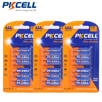 24Pcs/3pack PKCELL Ultra 1.5V AAA Alkaline Battery 3A LR03 Dry Batteries MN2400 Primary Bateria Baterias For Remotes Toys
24Pcs/3pack PKCELL Ultra 1.5V AAA Alkaline Battery 3A LR03 Dry Batteries MN2400 Primary Bateria Baterias For Remotes Toys
