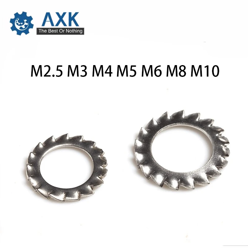 100Pcs DIN6798A M2.5 M3 M4 M5 M6 M8 M10 304 Stainless Steel Washers External Toothed Gasket Washer Serrated Lock Washer
100Pcs DIN6798A M2.5 M3 M4 M5 M6 M8 M10 304 Stainless Steel Washers External Toothed Gasket Washer Serrated Lock Washer