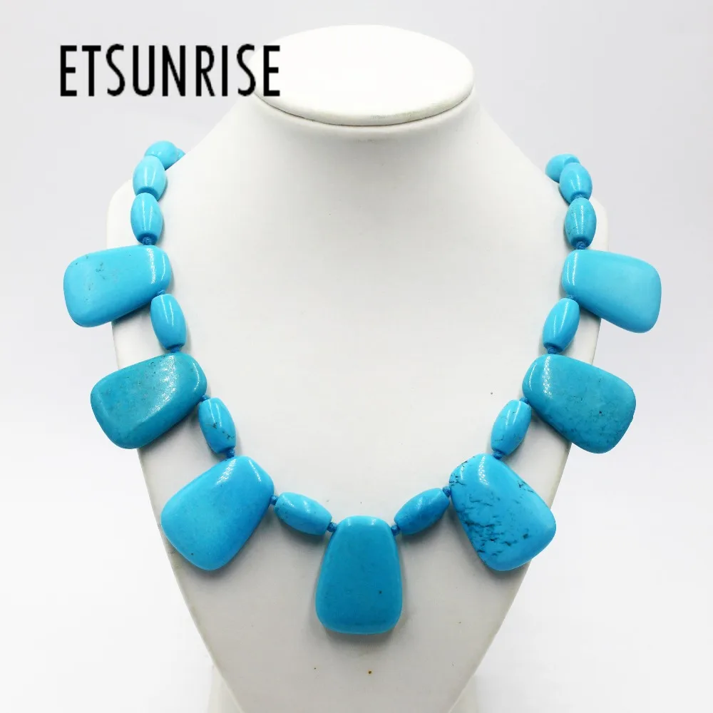 ETSUNRISE N0046 Natural ball stone fashion jewelry Necklace with seven Trapezoid Pendant
ETSUNRISE N0046 Natural ball stone fashion jewelry Necklace with seven Trapezoid Pendant