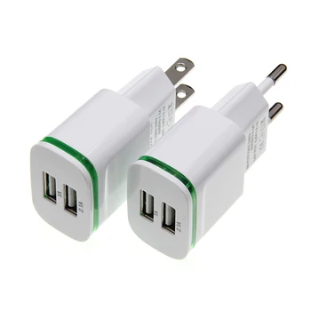 300pcs/lot EU US Plug 2usb 2 Port LED Light USB Charger 5V 2A Wall Adapter Phone Micro Data Charging For iPhone iPad Samsung
300pcs/lot EU US Plug 2usb 2 Port LED Light USB Charger 5V 2A Wall Adapter Phone Micro Data Charging For iPhone iPad Samsung