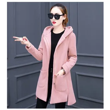 New Autumn Solid Hoodies Thicken Coat Cotton Casual Pocket Blends Overcoat Ladies Loose Student Wool Outwear
New Autumn Solid Hoodies Thicken Coat Cotton Casual Pocket Blends Overcoat Ladies Loose Student Wool Outwear