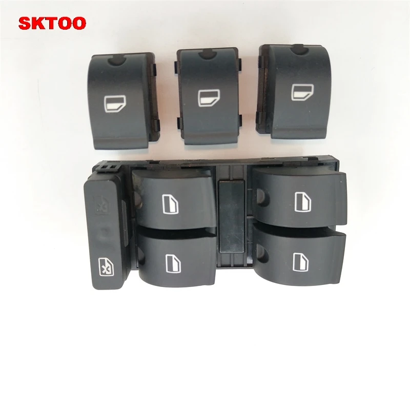 SKTOO 4pcs Master Power switch panel + Passenger Side Window Switch button for Audi A4 B6 B7 Sedan - OEM 8ED959851 / 8ED959855
SKTOO 4pcs Master Power switch panel + Passenger Side Window Switch button for Audi A4 B6 B7 Sedan - OEM 8ED959851 / 8ED959855