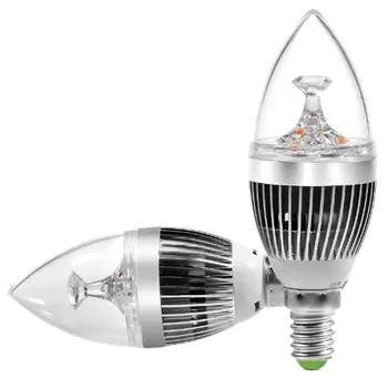 

HR 4 X E14 Ampoule Lampe Spot 3 LEDs Blanc Chaud 3600K -6000K 6W Free shipping candle bulb