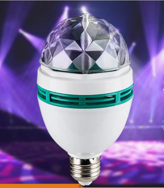 Вращающаяся светодиодная лампа хрустальный магический шар волшебная яркие