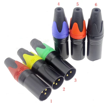 100pcs Copper Core Gold Plating XLR Male Microphone Connector 3 Pin 3 Needle XLR Interpolated Screw Thread Multicolor Plug
100pcs Copper Core Gold Plating XLR Male Microphone Connector 3 Pin 3 Needle XLR Interpolated Screw Thread Multicolor Plug