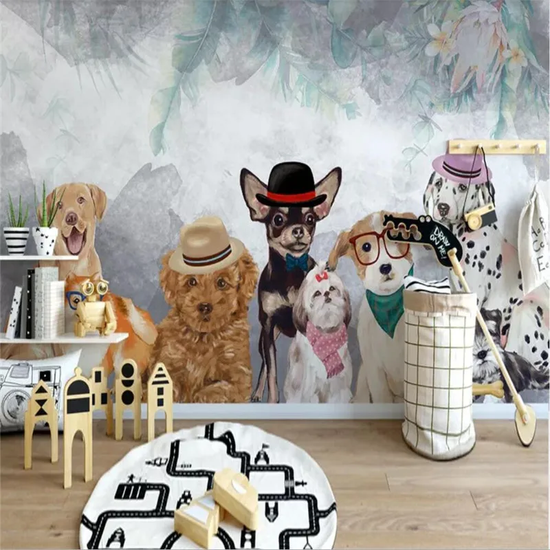 Custom wallpaper cartoon hand-painted pet puppy personality children's room wall decoration - high-grade waterproof material
Custom wallpaper cartoon hand-painted pet puppy personality children's room wall decoration - high-grade waterproof material