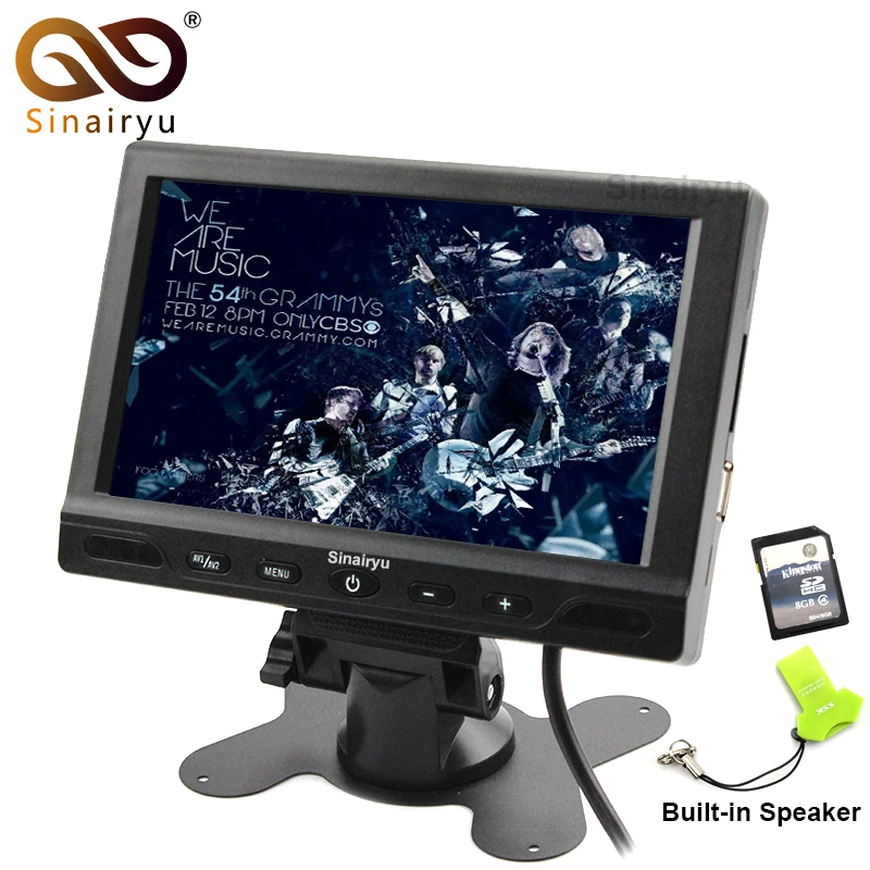 Sinairyu TFT Screen 800x480 7" Auto Parking Monitor With 2 Audio Speaker Support SD USB Flash FM Transmitter Car MP4 MP5 Player
Sinairyu TFT Screen 800x480 7" Auto Parking Monitor With 2 Audio Speaker Support SD USB Flash FM Transmitter Car MP4 MP5 Player