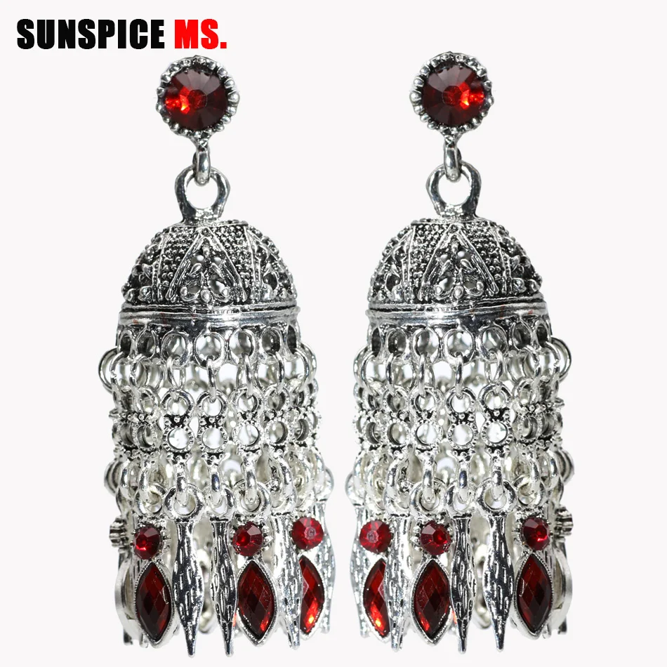 SUNSPICE MS Retro Vintage Bohemia Ethnic Wedding Earrings Women Long Tassels Antique Silver Color Chain Earring Indian Jewelry
SUNSPICE MS Retro Vintage Bohemia Ethnic Wedding Earrings Women Long Tassels Antique Silver Color Chain Earring Indian Jewelry