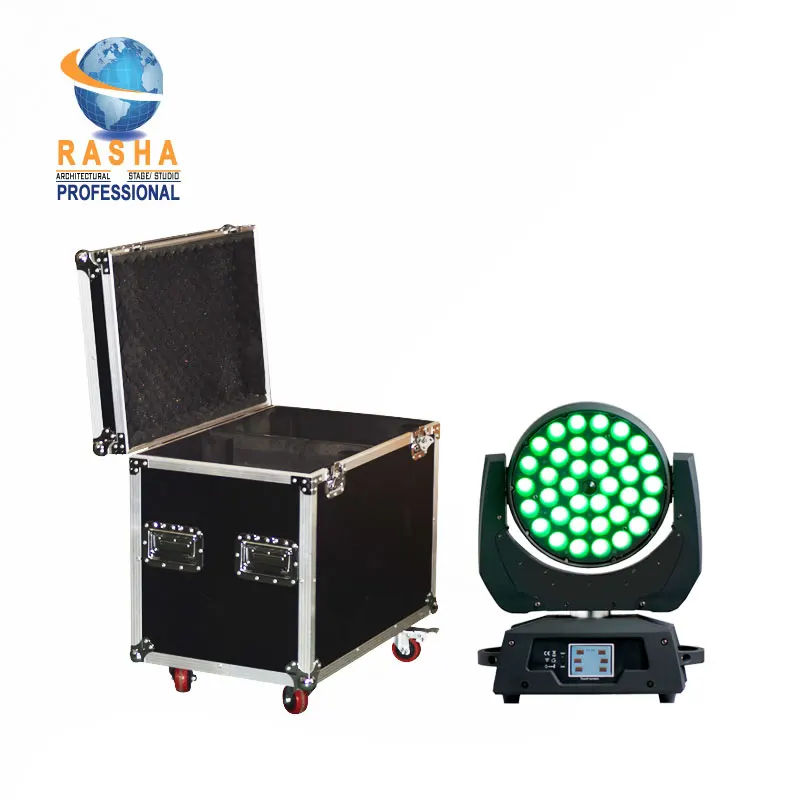 2X LOT High Quality 36pcs*15W RGBAW Zoom LED Moving Head Wash Light With Touch Screen,Powercon,DMX IN&OUT With 2in1 Flight Case
2X LOT High Quality 36pcs*15W RGBAW Zoom LED Moving Head Wash Light With Touch Screen,Powercon,DMX IN&OUT With 2in1 Flight Case