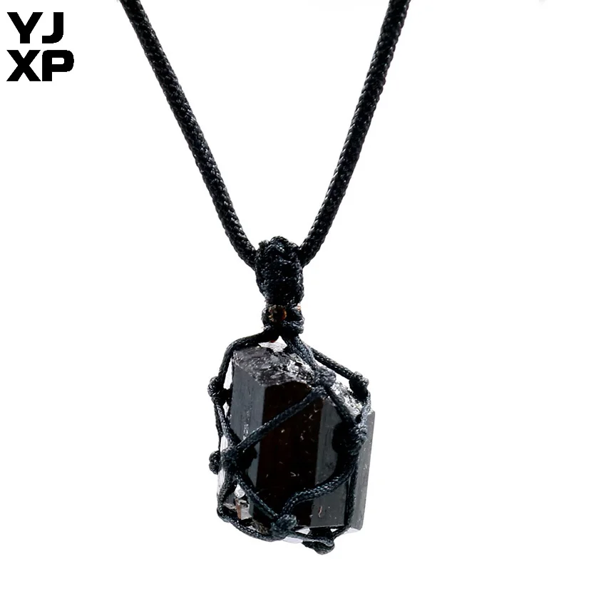 YJXP 1 Pcs Black Hemp Wrapped Natural Tourmaline Stone Weave Pendant Necklace Unique Irregular Pendant Rope Chain Jewelry Making
YJXP 1 Pcs Black Hemp Wrapped Natural Tourmaline Stone Weave Pendant Necklace Unique Irregular Pendant Rope Chain Jewelry Making