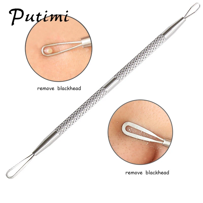 1pc Putimi Double-ended Blackhead Pimples Remover Tool Acne Needles Comedone Acne Blemish Extractor Cleaner For Face Skin Care
1pc Putimi Double-ended Blackhead Pimples Remover Tool Acne Needles Comedone Acne Blemish Extractor Cleaner For Face Skin Care