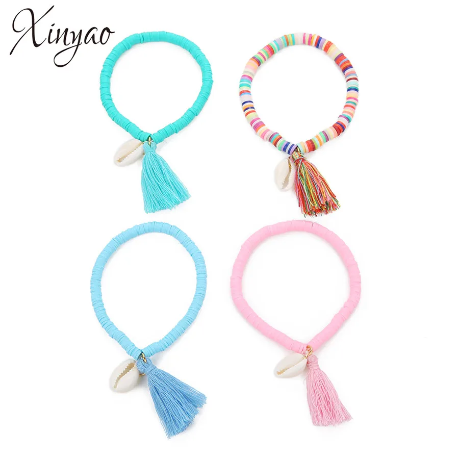XINYAO 4 Colors Tassel Natural Shell Pendant Bracelet For Women Bohemian Elastic Charm Bracelet Handmade Jewelry Gifts
XINYAO 4 Colors Tassel Natural Shell Pendant Bracelet For Women Bohemian Elastic Charm Bracelet Handmade Jewelry Gifts