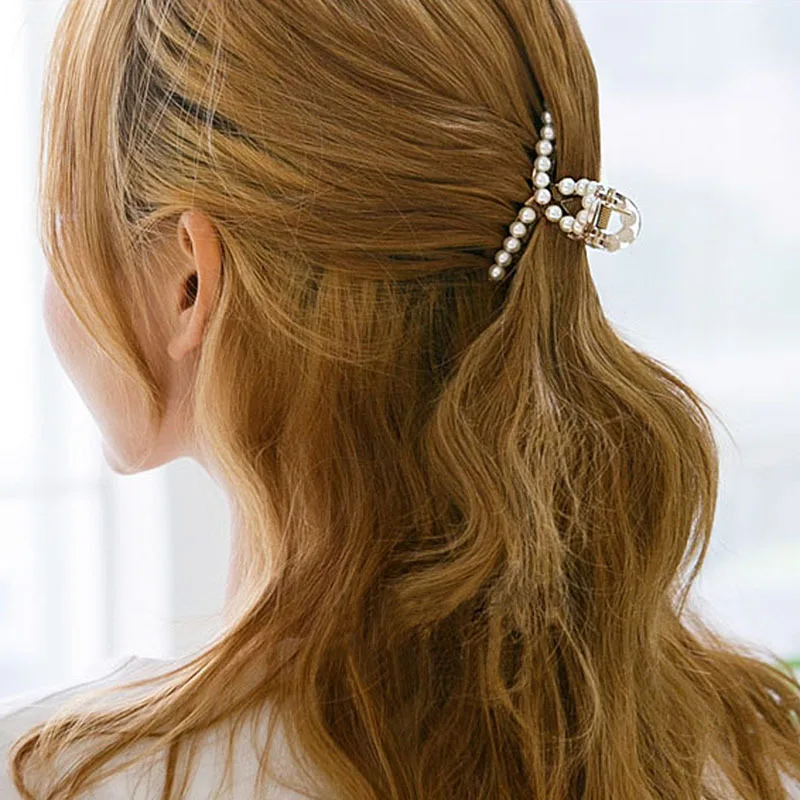 Crystal Rhinestone Pearl Hairpins Hair Clip Pearl Hair Crab Plastic Hair Claws For Women Clamp Resin Barette Top Gripper
Crystal Rhinestone Pearl Hairpins Hair Clip Pearl Hair Crab Plastic Hair Claws For Women Clamp Resin Barette Top Gripper