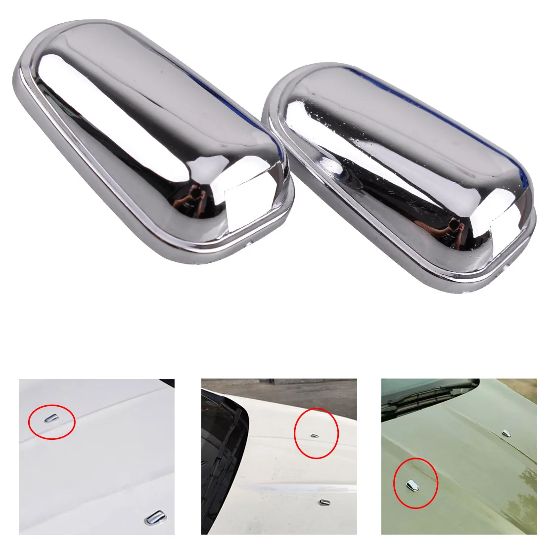 CITALL Car-styling 2pcs ABS Chrome Plated Windscreen Washer Cover Spray Nozzle Trim Fit for Ford Kuga Escape 2013 2014 2015 2016
CITALL Car-styling 2pcs ABS Chrome Plated Windscreen Washer Cover Spray Nozzle Trim Fit for Ford Kuga Escape 2013 2014 2015 2016
