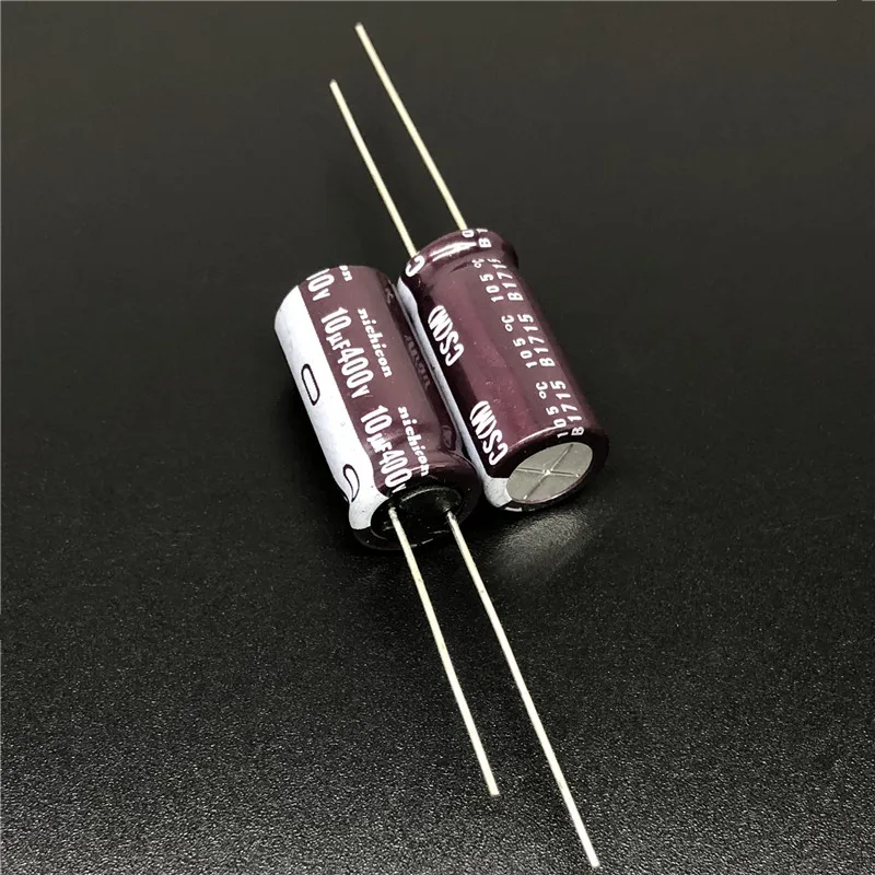 20pcs 10uF 400V NICHICON CS Series 10x20mm High Ripple Current High Reliability 400V10uF Aluminum Electrolytic capacitor
20pcs 10uF 400V NICHICON CS Series 10x20mm High Ripple Current High Reliability 400V10uF Aluminum Electrolytic capacitor