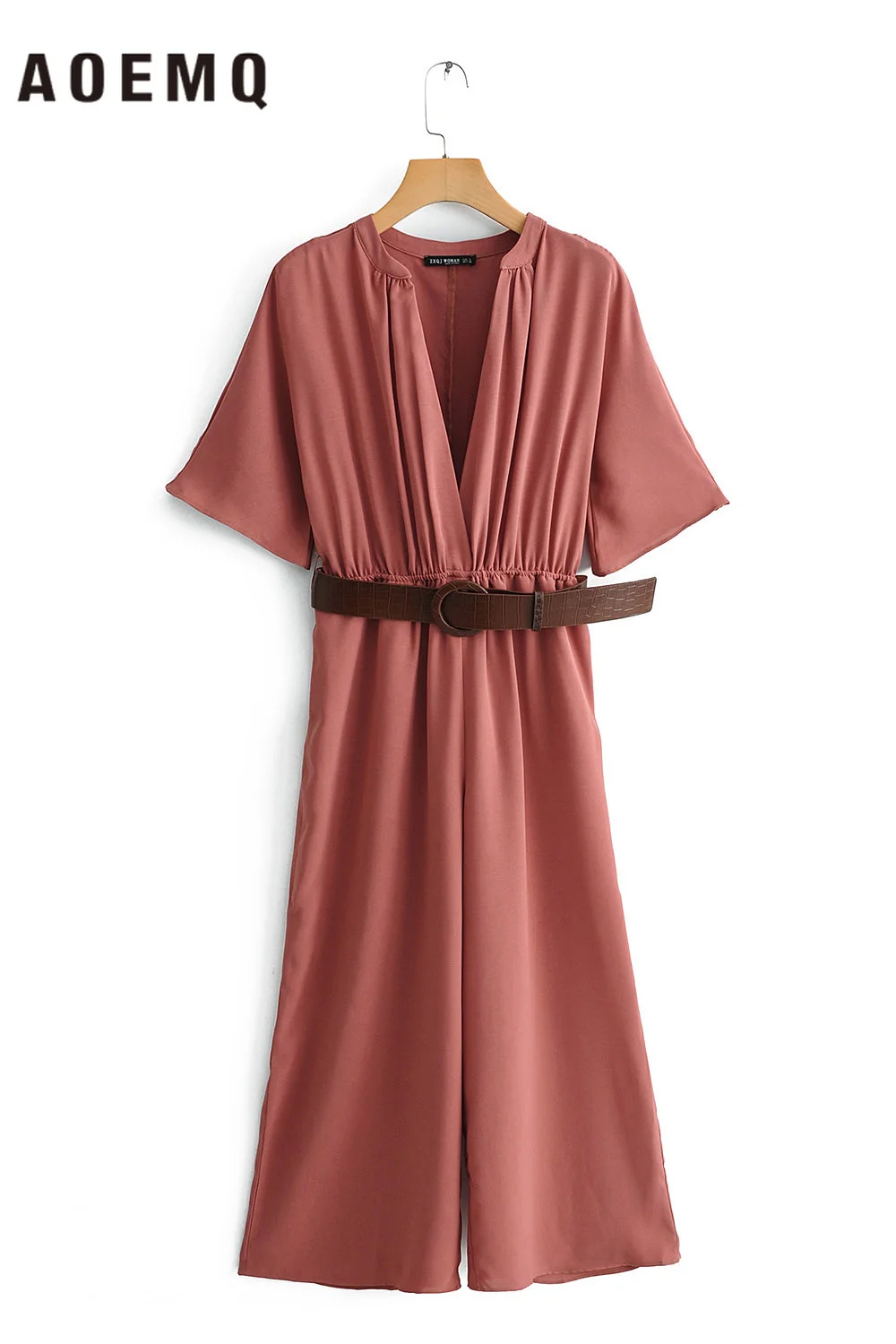 AOEMQ Hot Summer Jumpsuits Solid V-Neck Loose Mid-Sleeve Jumpsuits Adults Vintage Sweet Pants Jumpsuits Women'Clothing
AOEMQ Hot Summer Jumpsuits Solid V-Neck Loose Mid-Sleeve Jumpsuits Adults Vintage Sweet Pants Jumpsuits Women'Clothing
