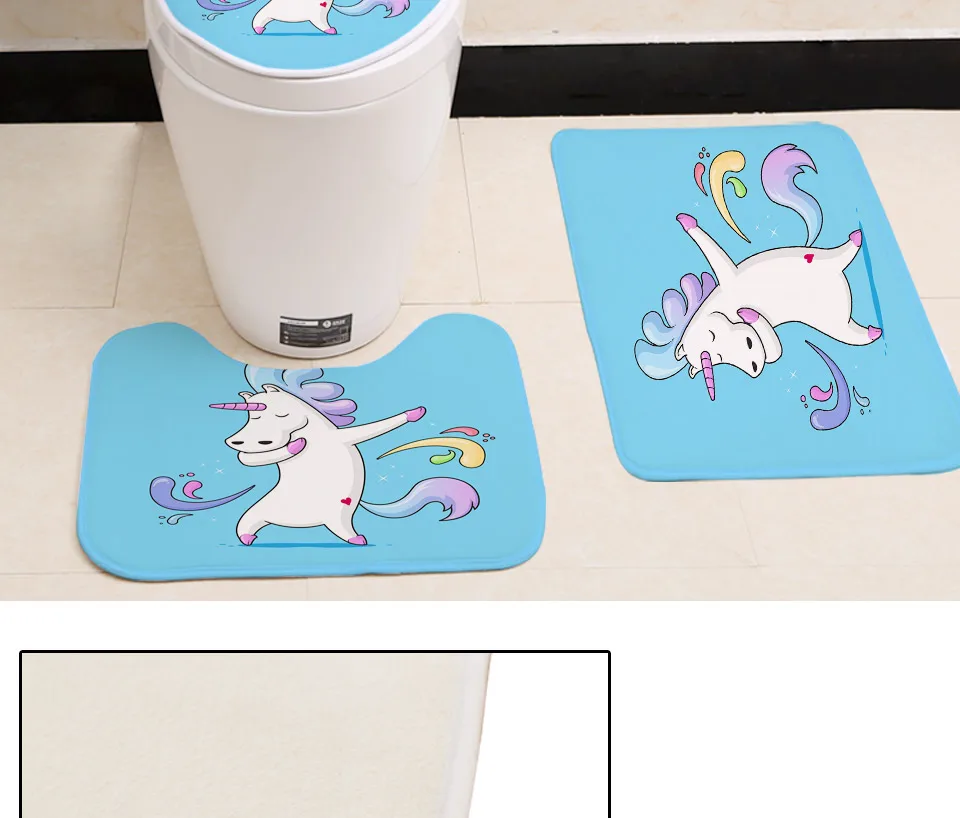 3Pcs/Set Unicorn Toilet Seat Well Pick