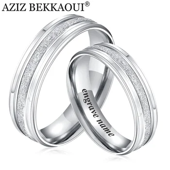 AZIZ BEKKAOUI Couple Rings Stainless Steel Wedding Rings Engrave Name Rings For Lover Engagement Promise Jewelry Dropshipping
AZIZ BEKKAOUI Couple Rings Stainless Steel Wedding Rings Engrave Name Rings For Lover Engagement Promise Jewelry Dropshipping