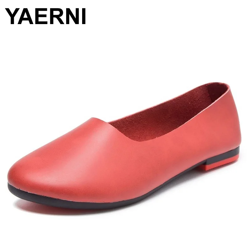 YAERNI Shallow Summer Women Shoes Genuine Leather Casual Flats Shoes Soft Ballet Flat Loafers Ladies Shoes Footwear Size 35-43
YAERNI Shallow Summer Women Shoes Genuine Leather Casual Flats Shoes Soft Ballet Flat Loafers Ladies Shoes Footwear Size 35-43