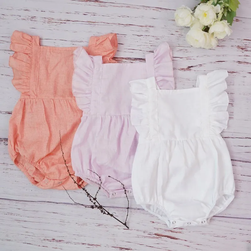New Baby Girl Romper Summer Fashion Ruffle Sleeveless Linen Rompers For Newborn Toddlers Infant Cute Photo Props Outfit Clothes
New Baby Girl Romper Summer Fashion Ruffle Sleeveless Linen Rompers For Newborn Toddlers Infant Cute Photo Props Outfit Clothes
