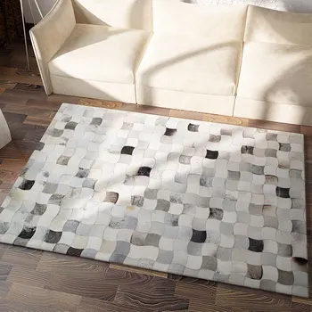 Big size big size luxury cowhide seamed rug , natrual cowskin white gray color pattern carpet for living room. office fur mat
Big size big size luxury cowhide seamed rug , natrual cowskin white gray color pattern carpet for living room. office fur mat