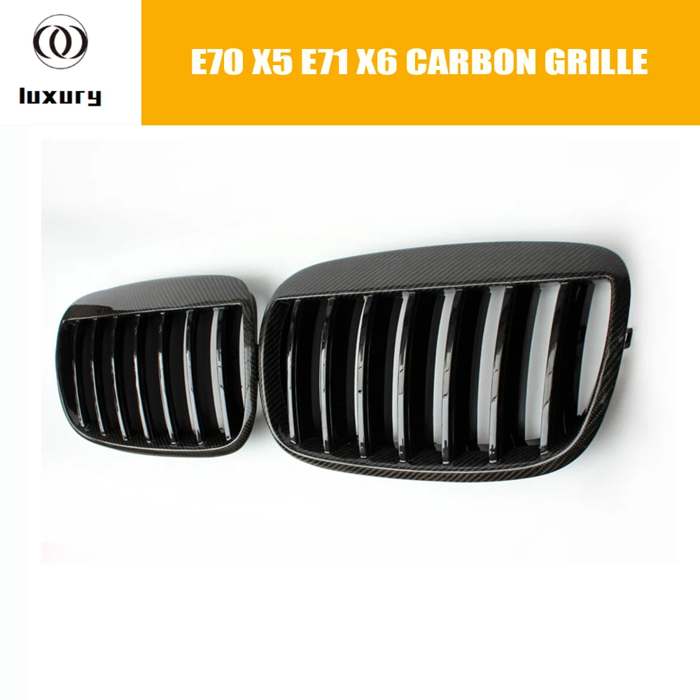 E70 E71 Carbon Fiber Front Bumper Grille Grill for BMW E70 E71 X5 X6 2007 - 2013
E70 E71 Carbon Fiber Front Bumper Grille Grill for BMW E70 E71 X5 X6 2007 - 2013