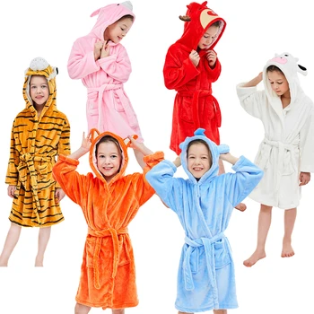 Kids Soft Bathrobe Flannel Hoodie Sleepwear Tiger Deer Cow Fox Rabbit Elephant Animal Cartoon Robe Pajama for Boys Girls
Kids Soft Bathrobe Flannel Hoodie Sleepwear Tiger Deer Cow Fox Rabbit Elephant Animal Cartoon Robe Pajama for Boys Girls