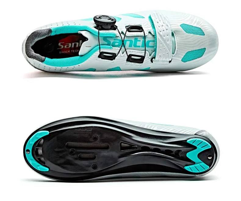 Santic Cycling Shoes Road Women 2018 Pro Bike Shoes Self-Locking Breathable Athletic Bicycle Shoes Sneakers Sapatilla Ciclismo LS17006-13
