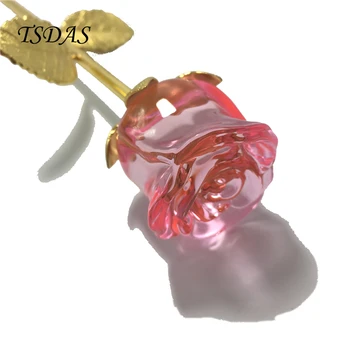 Luxury 3*23cm Pink 24K Gold Plated Rose Best For Home Decor Crystal Pink Rose Flower Romantic Wedding Valentine's Day Gift
Luxury 3*23cm Pink 24K Gold Plated Rose Best For Home Decor Crystal Pink Rose Flower Romantic Wedding Valentine's Day Gift
