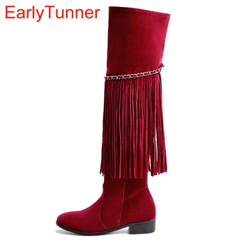 Brand New Sales Red Brown Women Fringe Thigh High Boots European Black Lady Over the knee Tassel Shoes EDA67 Plus Big size 43 10
Brand New Sales Red Brown Women Fringe Thigh High Boots European Black Lady Over the knee Tassel Shoes EDA67 Plus Big size 43 10