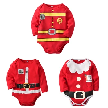 Christmas Cosplay Newborn baby fireman twins Sleepsuit Cosplay Baby Romper Christmas Santa Claus Costume Baby Outfits Baby Body
Christmas Cosplay Newborn baby fireman twins Sleepsuit Cosplay Baby Romper Christmas Santa Claus Costume Baby Outfits Baby Body