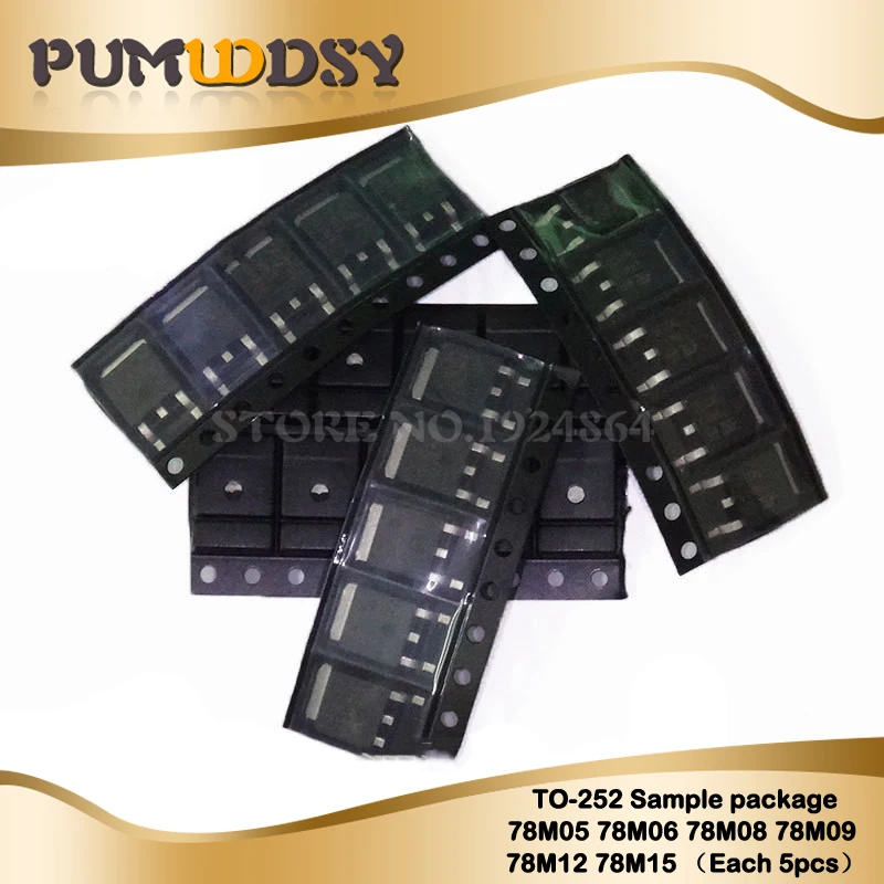 30pcs = 6 Kinds *5pcs TO-252 Transistor Kit 78M05 78M06 78M08 78M09 78M12 78M15 each 5pcs
30pcs = 6 Kinds *5pcs TO-252 Transistor Kit 78M05 78M06 78M08 78M09 78M12 78M15 each 5pcs