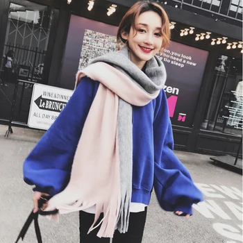 Scarves Women Patchwork Long Shawl Simple All-match Korean Style Warm Winter Wraps Womens Trendy Elegant Ladies Scarfs Fashion
Scarves Women Patchwork Long Shawl Simple All-match Korean Style Warm Winter Wraps Womens Trendy Elegant Ladies Scarfs Fashion