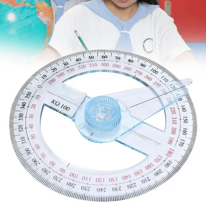 New Plastic 360 Degree Protractor Round Ruler Gauge Angular Swing Arm 360 Circle Measuring Tool School Education Office
New Plastic 360 Degree Protractor Round Ruler Gauge Angular Swing Arm 360 Circle Measuring Tool School Education Office