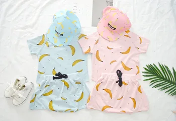 2018 New Summer Children's Suit Kids Banana Print Fashion Set Baby Boys Girls Cotton Printed Short-sleeved Shorts Sets Clothing
2018 New Summer Children's Suit Kids Banana Print Fashion Set Baby Boys Girls Cotton Printed Short-sleeved Shorts Sets Clothing
