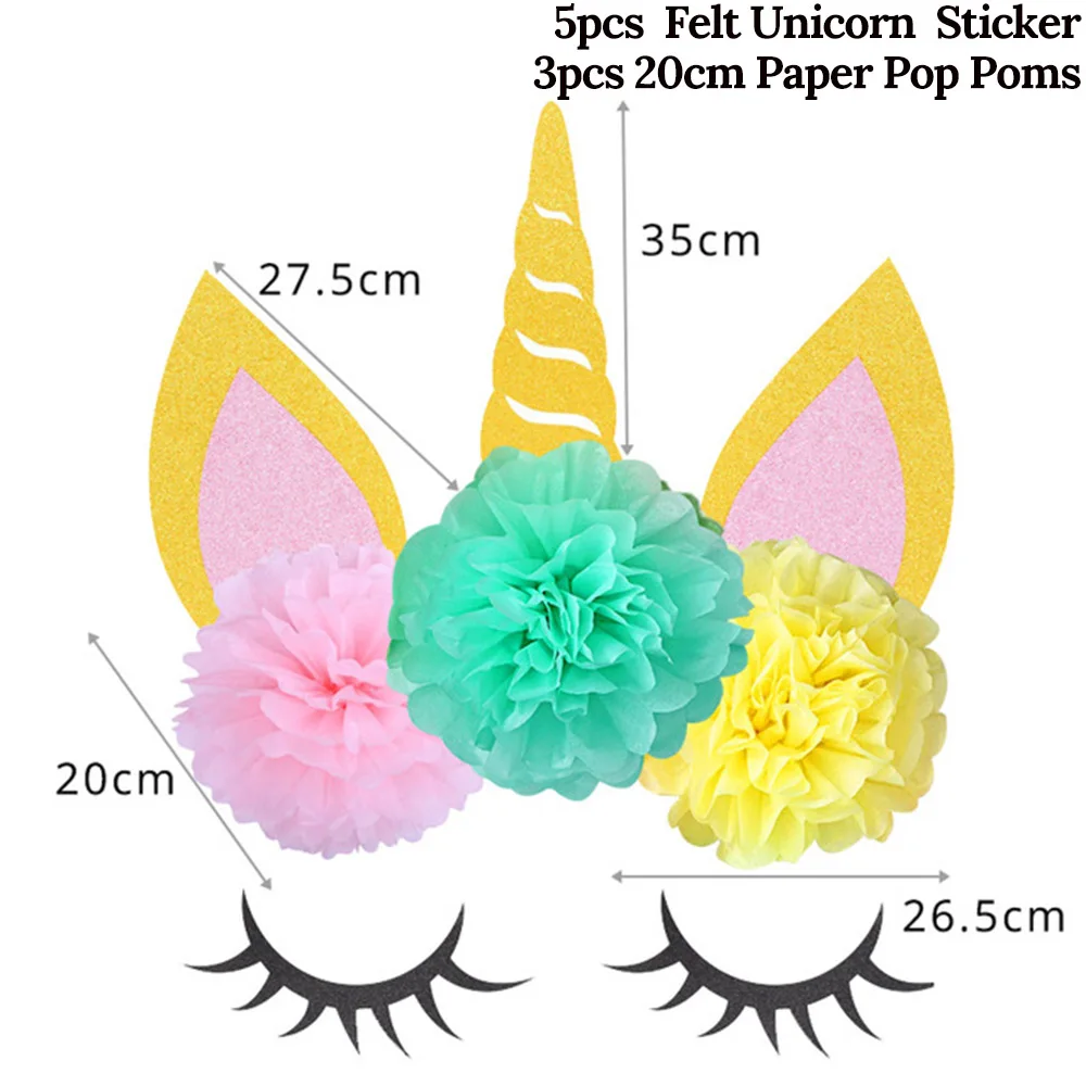 1set Birthday Unicorn Party Decor DIY Unicorn Horn Eyelashes Ear Wall Sticker Paper Pom Poms Baby Shower Party Backdrop Supplies
1set Birthday Unicorn Party Decor DIY Unicorn Horn Eyelashes Ear Wall Sticker Paper Pom Poms Baby Shower Party Backdrop Supplies