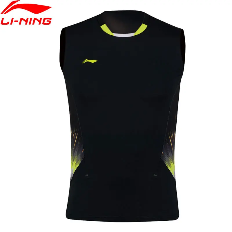 

Li-Ning Men's Badminton Competition Vest Comfort LiNing Breathable Sleeveless T-Shirts AVSN293 COND18