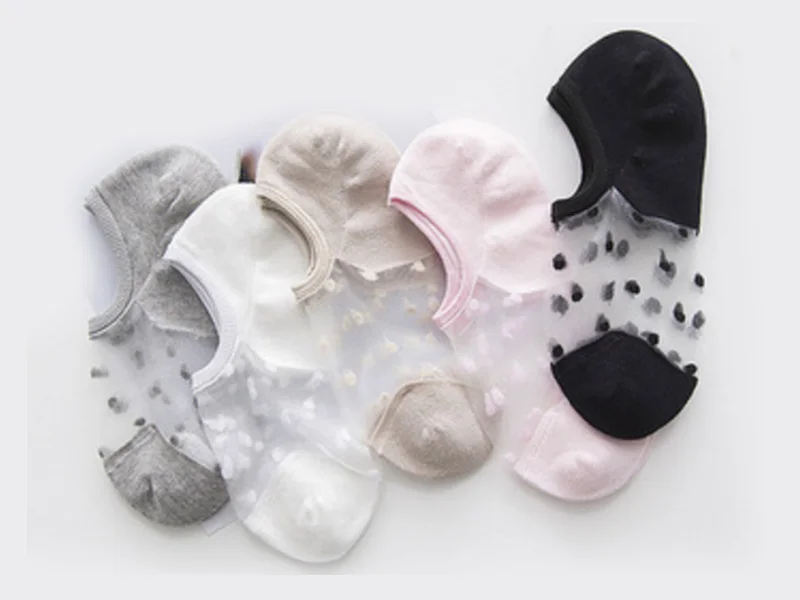 black transparent socks