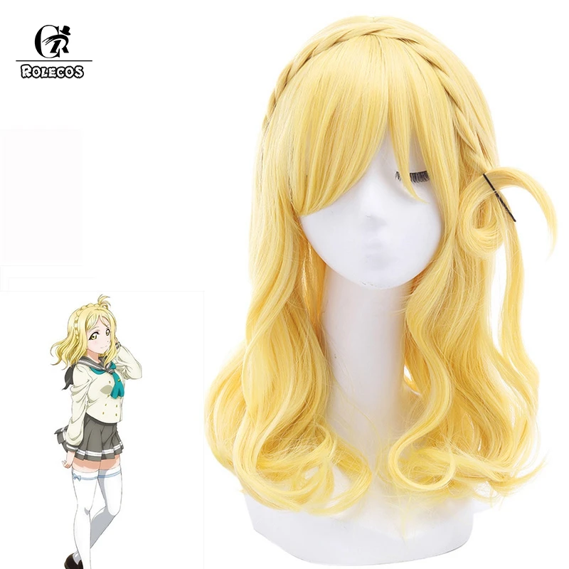 ROLECOS LoveLive Sunshine Косплей головной убор Мари охара косплей синтетические волосы 55 см