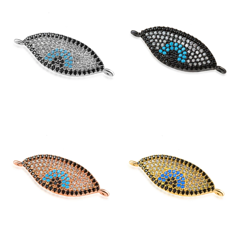 10*31mm Turkish Jewelry Findings Micro Pave Zircon Evil Eye Metal Connectors Accessories For Handmade Bracelet Earrings Making
10*31mm Turkish Jewelry Findings Micro Pave Zircon Evil Eye Metal Connectors Accessories For Handmade Bracelet Earrings Making