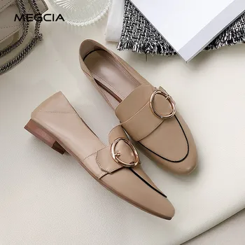 MEGCIA 2019 Women's Genuine Leather Shoes Loafers Fashion Designer Women Flat Shoes Beige Buckle Casual Boat Shoes New MC904
MEGCIA 2019 Women's Genuine Leather Shoes Loafers Fashion Designer Women Flat Shoes Beige Buckle Casual Boat Shoes New MC904