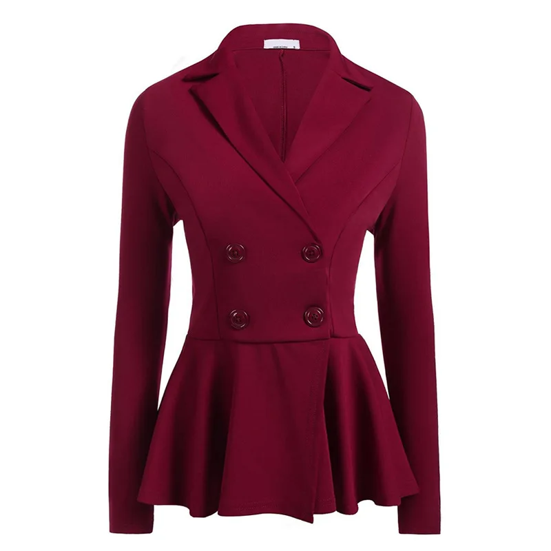 Women Blazer Long Sleeve Double Breasted Waist Notched Slim Formal Jacket Office Lady Female Work Career Coat
Women Blazer Long Sleeve Double Breasted Waist Notched Slim Formal Jacket Office Lady Female Work Career Coat