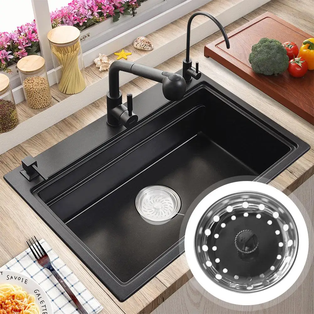 Kitchen Sink Strainer Replacement For Standard Kitchen Sink Drain Strainer Brushed Stainless Steel Basket Body Rubber Stopper
Kitchen Sink Strainer Replacement For Standard Kitchen Sink Drain Strainer Brushed Stainless Steel Basket Body Rubber Stopper