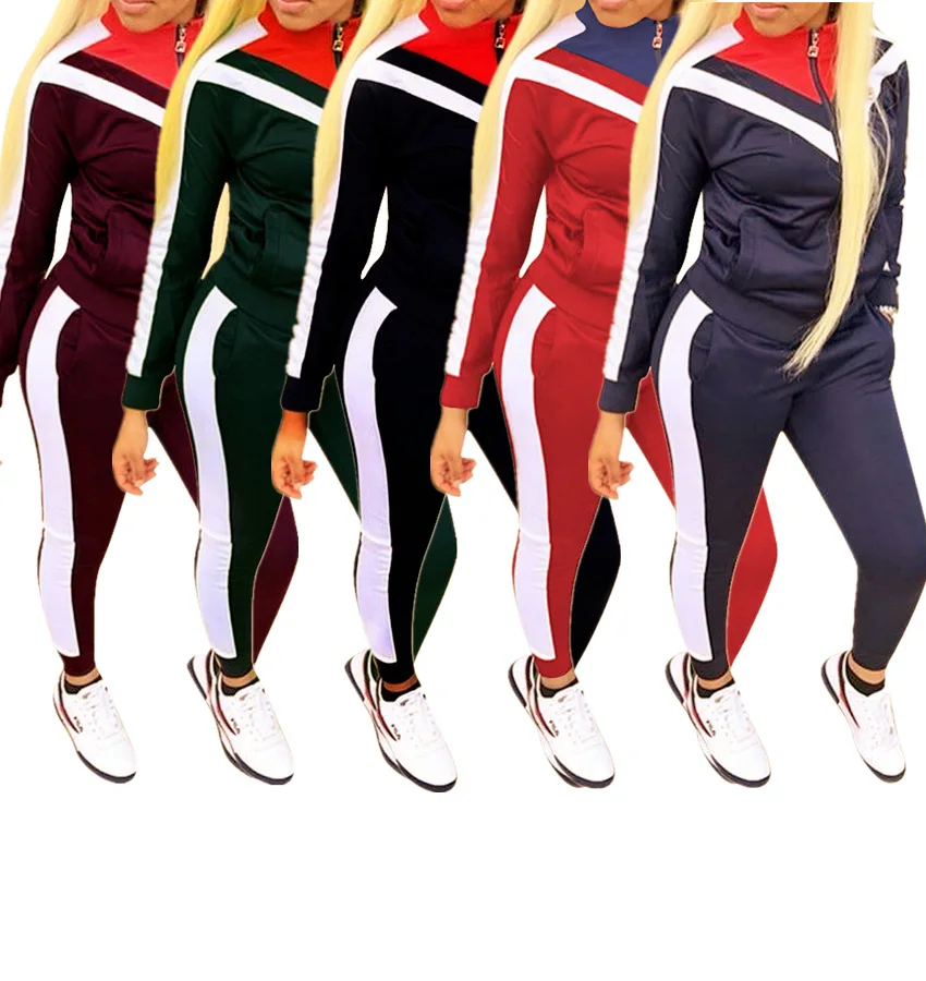Women's casual suit simple personality Contrast stitching loose sports 2 piece overalls spring and autumn coat + trousers S-3XL
Women's casual suit simple personality Contrast stitching loose sports 2 piece overalls spring and autumn coat + trousers S-3XL