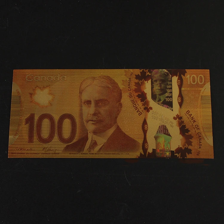 1pcs Currency Banque Du Canada Souvenir Banknote 100 Canadian Dollar Gold Foil Banknote Bill Gold Banknotes
1pcs Currency Banque Du Canada Souvenir Banknote 100 Canadian Dollar Gold Foil Banknote Bill Gold Banknotes