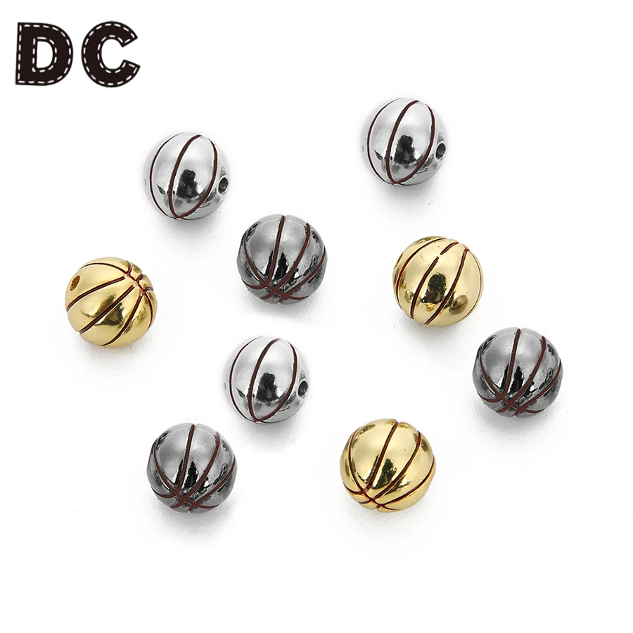 DC 2pcs/lot 10mm Round Gold/Rhodium/Black Basketball Copper Beads Loose Spacer Ball Beads for DIY Bracelets Jewelry Makings
DC 2pcs/lot 10mm Round Gold/Rhodium/Black Basketball Copper Beads Loose Spacer Ball Beads for DIY Bracelets Jewelry Makings