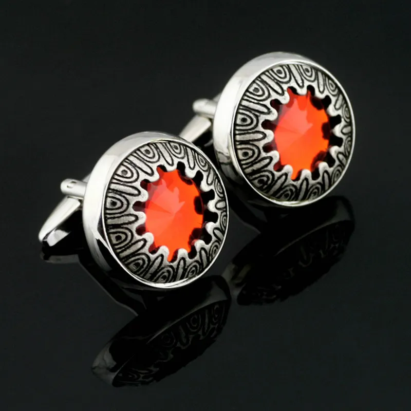 Elegant Silver Orange Rhinestone Crystal Cufflinks Buttons Gifts Trendy Round Square Geometric Cufflinks For Mens Shirt Jewelry
Elegant Silver Orange Rhinestone Crystal Cufflinks Buttons Gifts Trendy Round Square Geometric Cufflinks For Mens Shirt Jewelry