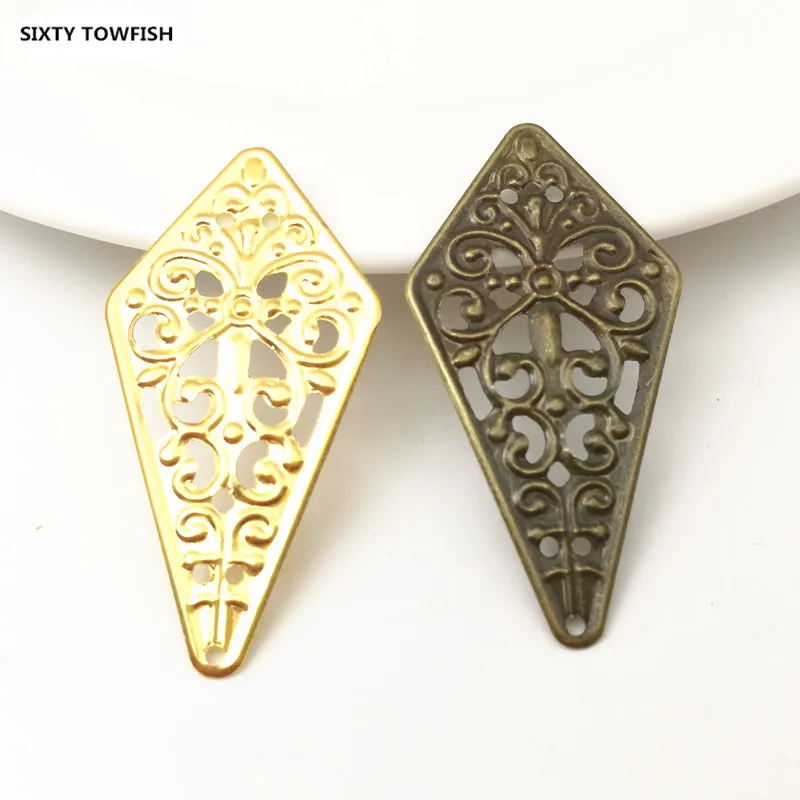 20 pcs/lot 23x44mm 3 Colors Metal Filigree Rhombic Flower Slice Charms base Setting Jewelry DIY Components Findings B19019
20 pcs/lot 23x44mm 3 Colors Metal Filigree Rhombic Flower Slice Charms base Setting Jewelry DIY Components Findings B19019