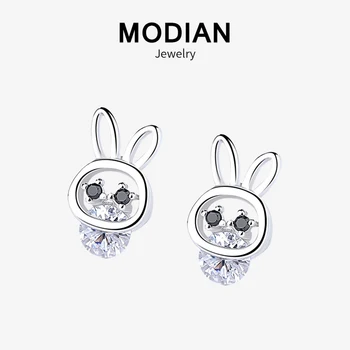 Modian 100% 925 Sterling Silver Lucky Rabbit Cute Simple Stud Earrings For Women Fashion Animal Design Authentic Fine Jewelry
Modian 100% 925 Sterling Silver Lucky Rabbit Cute Simple Stud Earrings For Women Fashion Animal Design Authentic Fine Jewelry