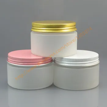 120g Clear frosted PET Storage Jar,120ml PET Airtight Plastic Food Container with gold/white/pink Aluminum Cap,thick base 
120g Clear frosted PET Storage Jar,120ml PET Airtight Plastic Food Container with gold/white/pink Aluminum Cap,thick base